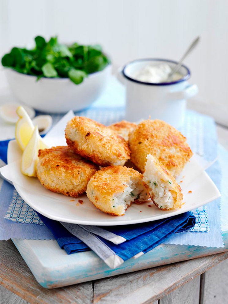 Croquetas de merluza con hierbabuena Croquetas de merluza con hierbabuena