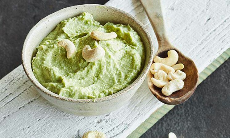 Humus de aguacate y anacardo Humus de aguacate y anacardo