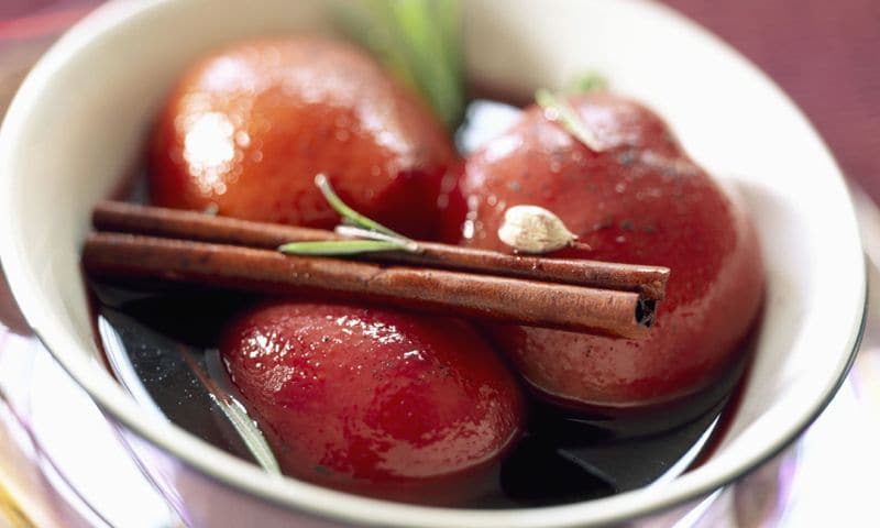 Melocotones al vino