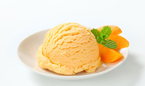 Helado de melocotón Helado de melocotón