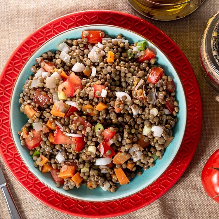 Ensalada de lentejas con verduritas Ensalada de lentejas con verduritas