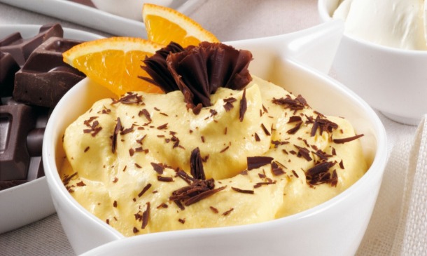 'Mousse' de naranja con chocolate negro 'Mousse' de naranja con chocolate negro