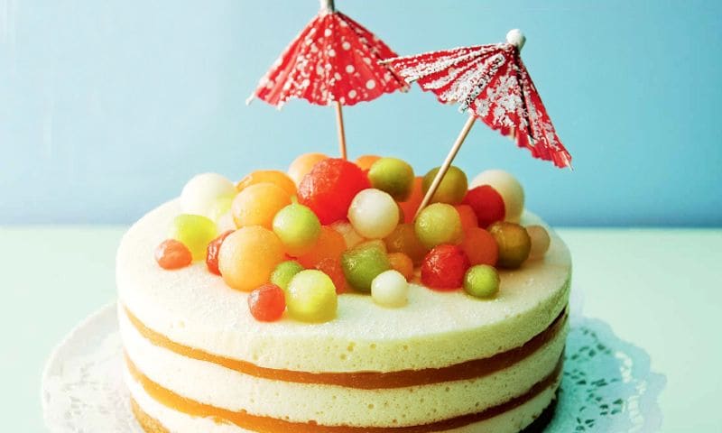 Tarta helada de melón y champán