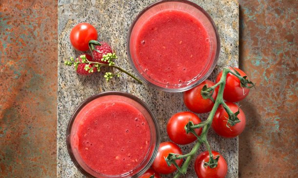 Gazpacho de frambuesas Gazpacho de frambuesas