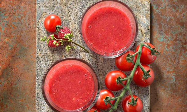 Gazpacho de frambuesas