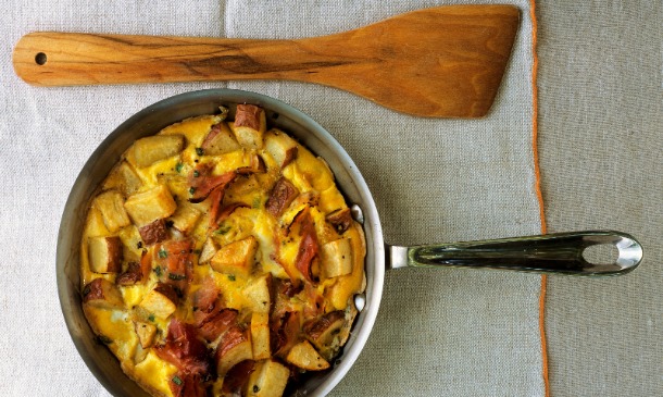 'Frittata' de patatas y jamón serrano 'Frittata' de patatas y jamón serrano