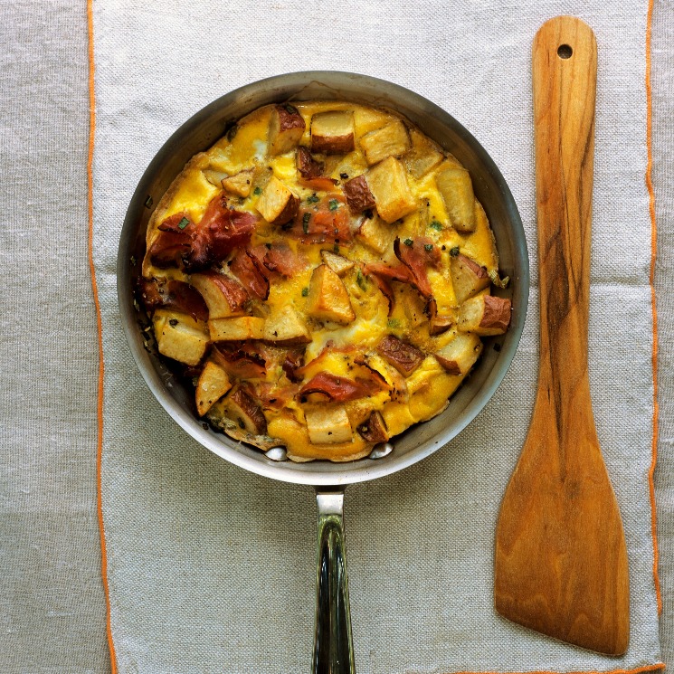 'Frittata' de patatas y jamón serrano