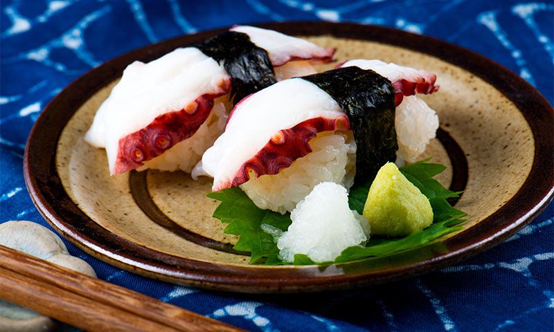 'Sushi' de pulpo