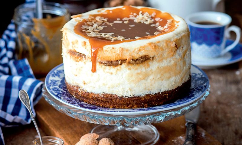 Tarta de queso con zanahoria y dulce de leche