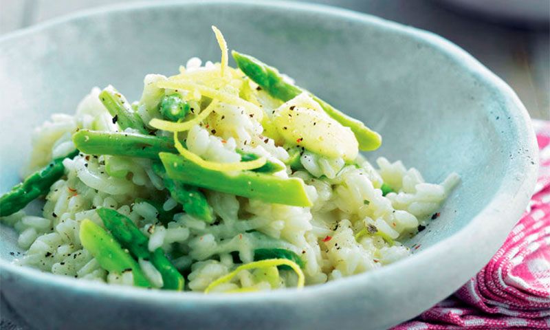 'Risotto' de espárragos con limón