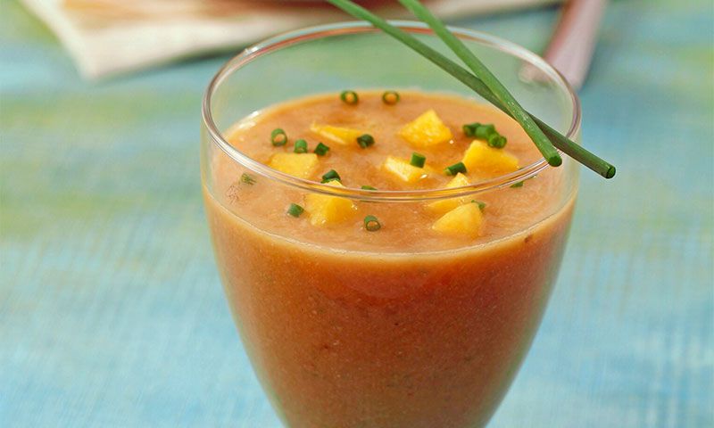 Gazpacho de melocotón