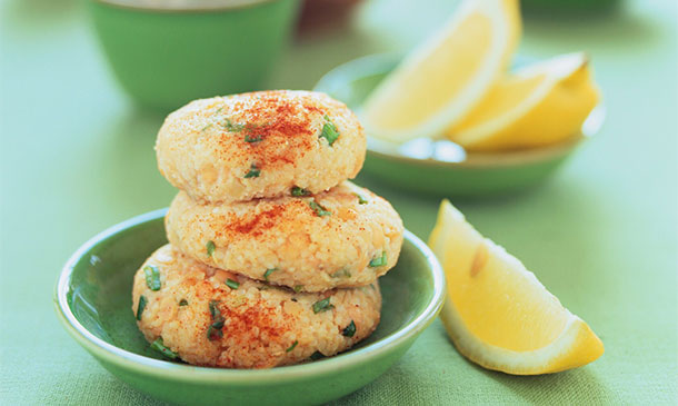 Tortitas de lentejas y bulgur Tortitas de lentejas y bulgur