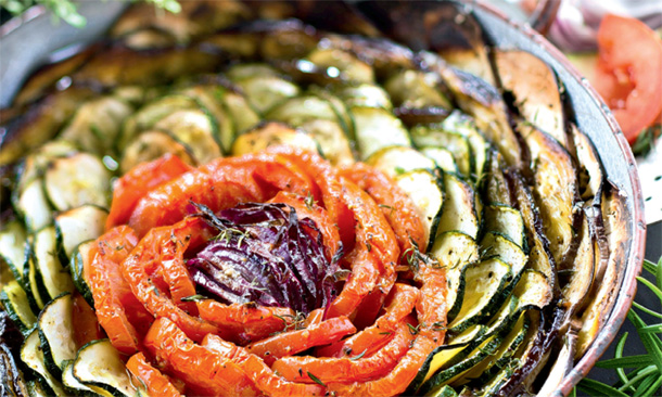 Rosetón de verduras asadas Rosetón de verduras asadas