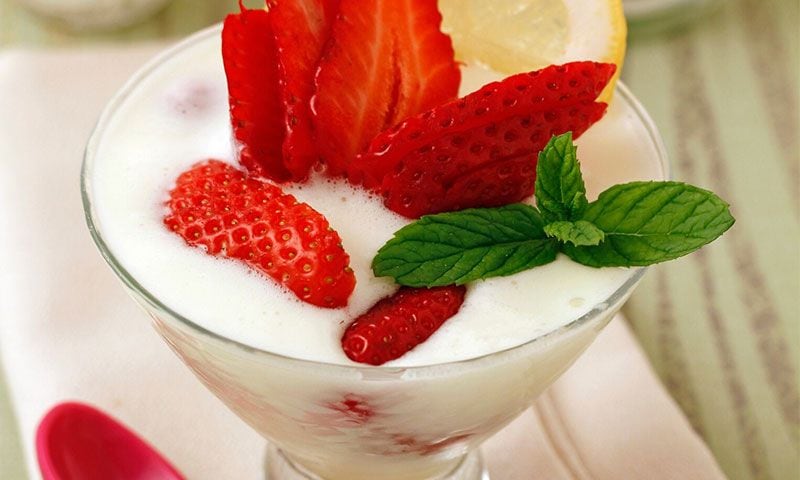'Mousse' de yogur y limón