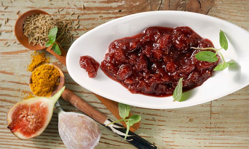 'Chutney' de higos con curry, comino y vinagre balsámico