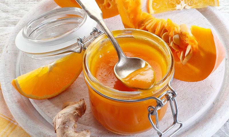 'Chutney' de calabaza, naranja y jengibre