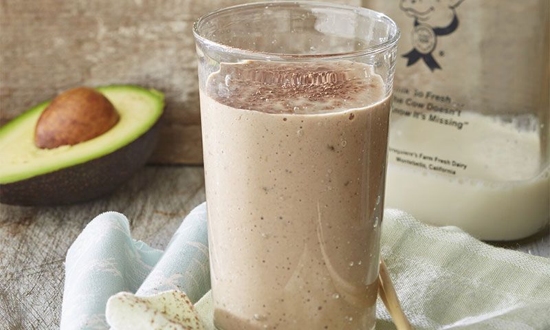 Batido de aguacate y chocolate