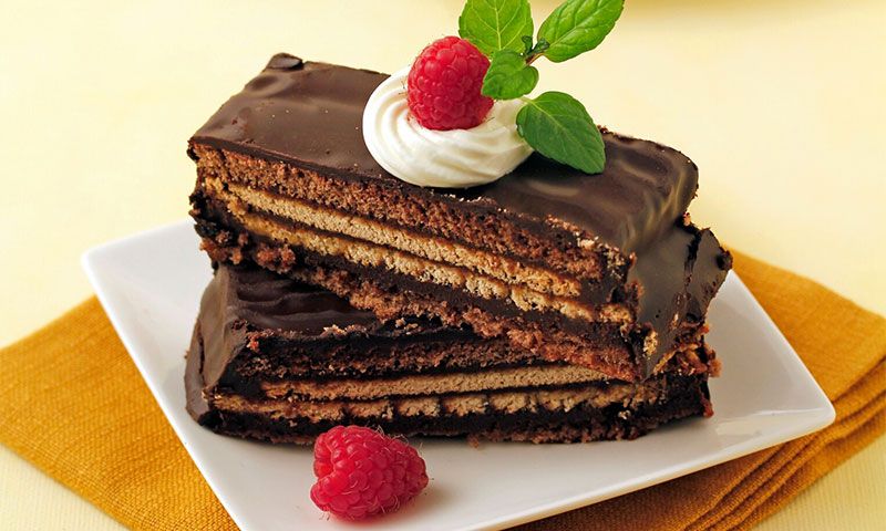 Tarta de galletas y chocolate