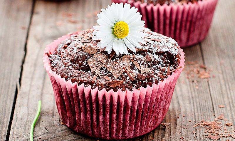 'Muffins' de centeno y chocolate