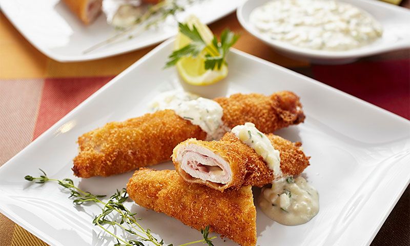 'Cordon Bleu' de pollo con salsa tártara