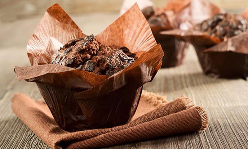 Muffins con doble chocolate