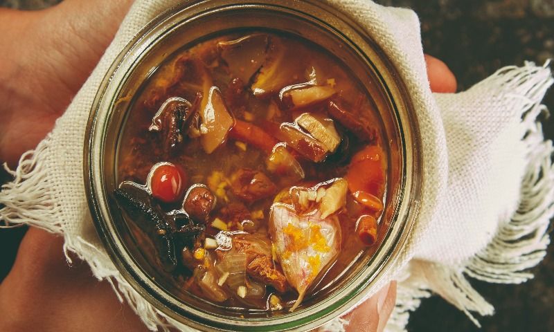 Sopa de setas exprés