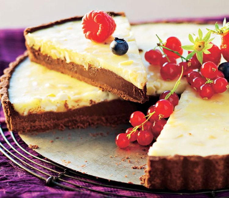 Tarta de chocolate blanco y negro Tarta de chocolate blanco y negro