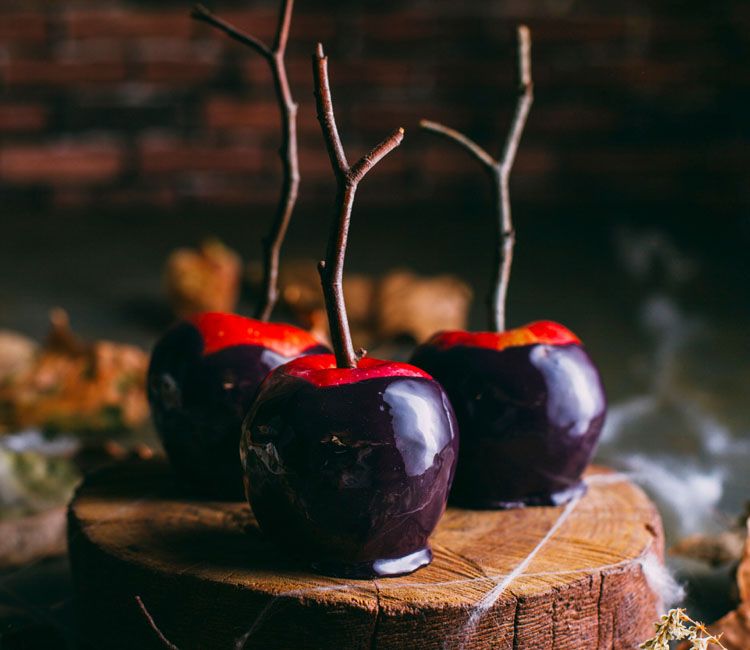 Manzanas con chocolate especiado Manzanas con chocolate especiado