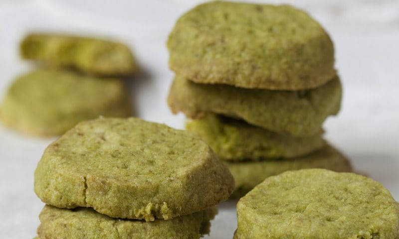 Galletas 'shortbread' de té 'matcha'