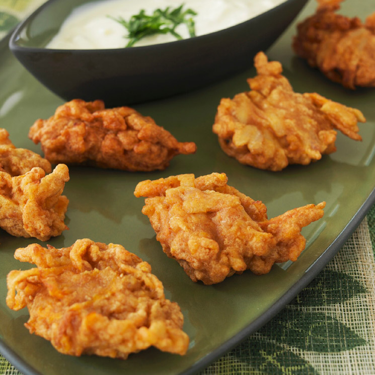 'Nuggets' de zanahoria y chirivía con salsa de yogur