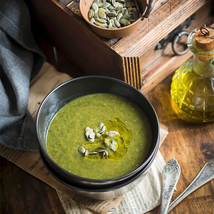 Crema de espinacas y berenjena Crema de espinacas y berenjena
