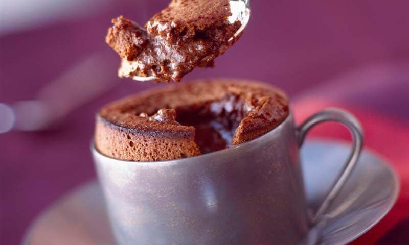 Suflé de chocolate y café Suflé de chocolate y café