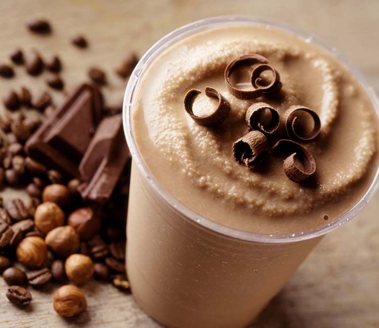 'Smoothie frappé' de moca, chocolate y avellana 'Smoothie frappé' de moca, chocolate y avellana