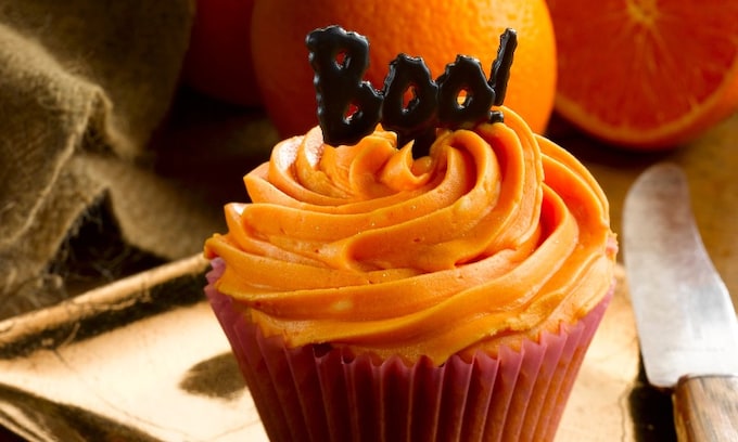 'Cupcakes' para Halloween de naranja