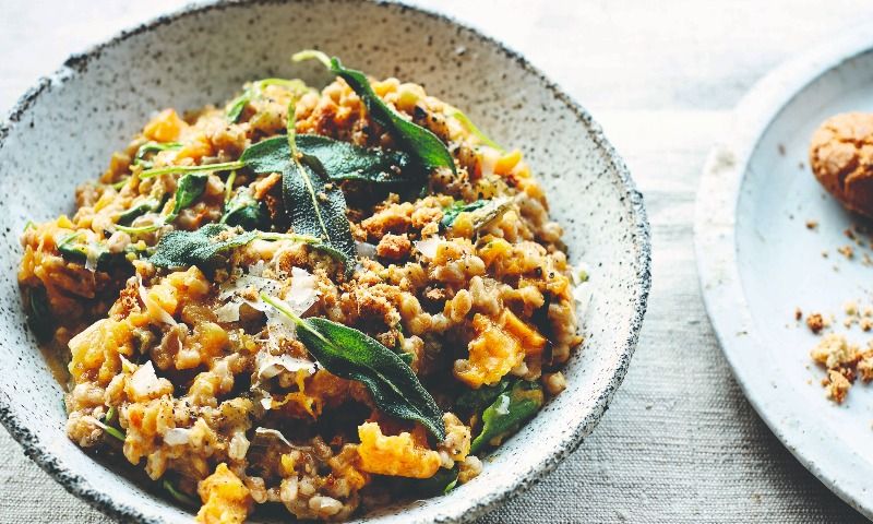 'Risotto' de calabaza y espelta