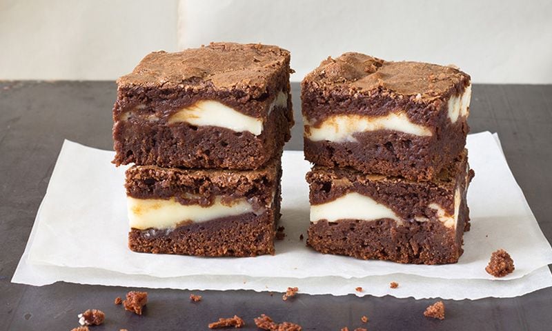 Brownie de chocolate y queso