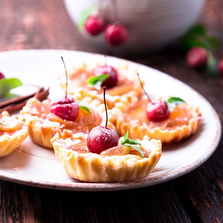 Tartaletas de compota de manzana