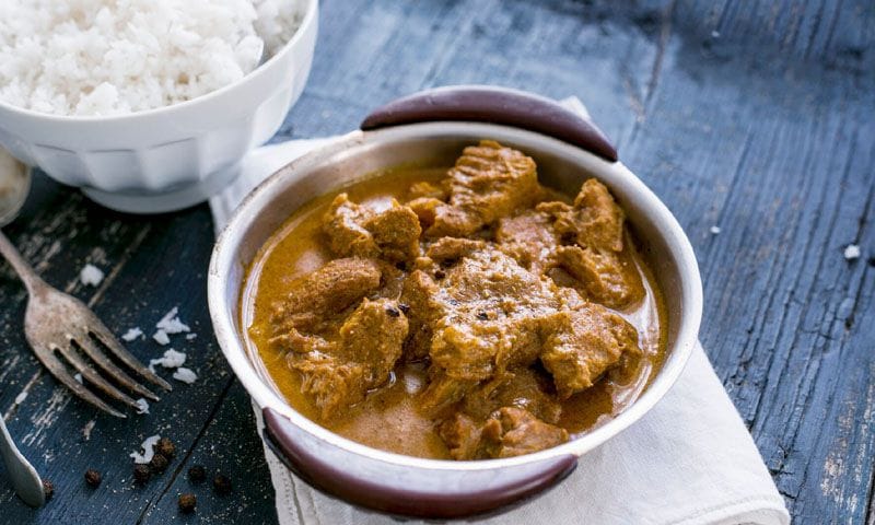 Curry de cordero al azafrán