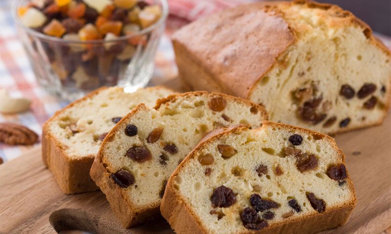 'Pound cake' de frutas secas