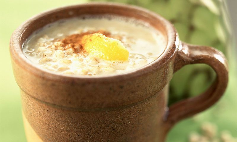 Avena con leche de chirimoya