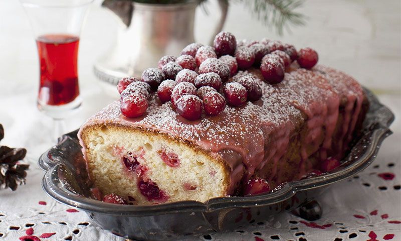 'Lemon cake' con glaseado de frutos rojos