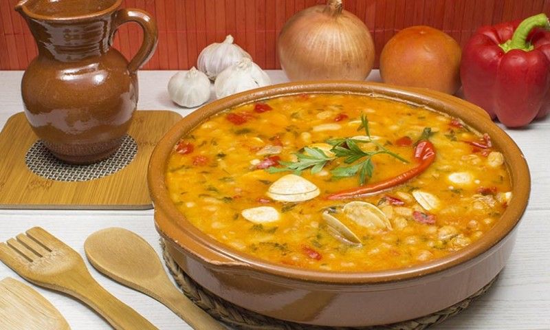 Judías de la huerta con almejas