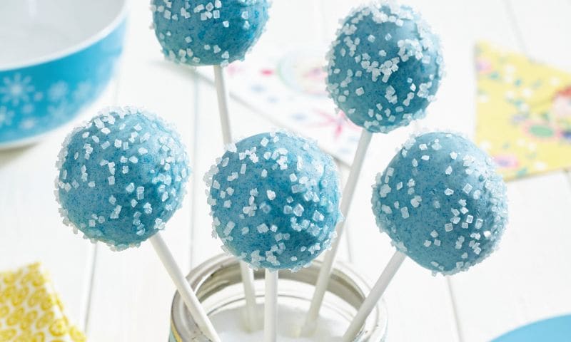 'Cake pops' azules de Frozen