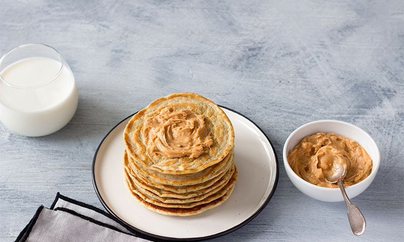 Crepes de avena con turrón