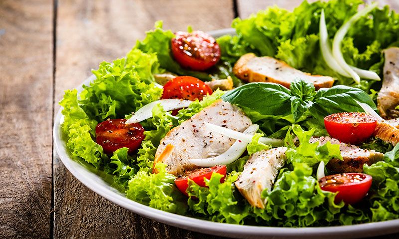 Ensalada templada con pavo Ensalada templada con pavo