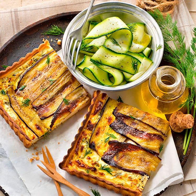 'Quiche' de calabacín y eneldo 'Quiche' de calabacín y eneldo