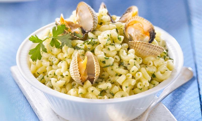 Pasta con berberechos