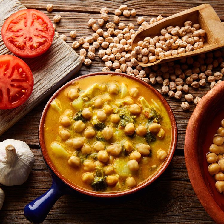 Potaje de garbanzos con patata y brócoli Potaje de garbanzos con patata y brócoli