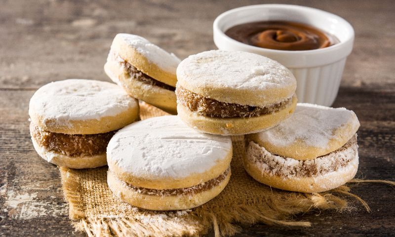 Alfajores con dulce de leche