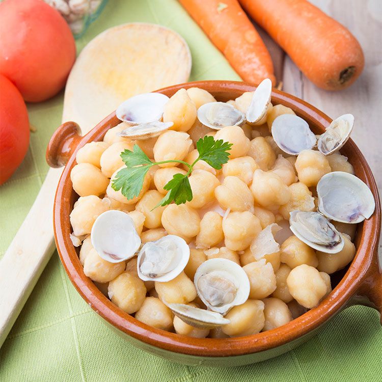Garbanzos con almejas Garbanzos con almejas